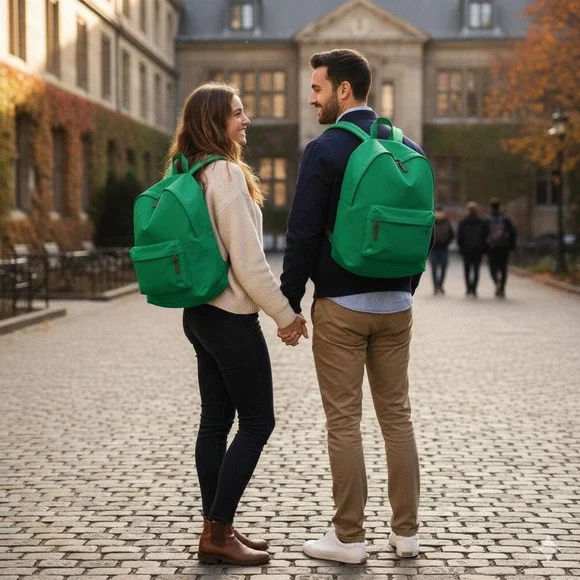 Polo Ralph Lauren Canvas Backpack Green Classic Polo Pony Logo‎ School Work Nwot